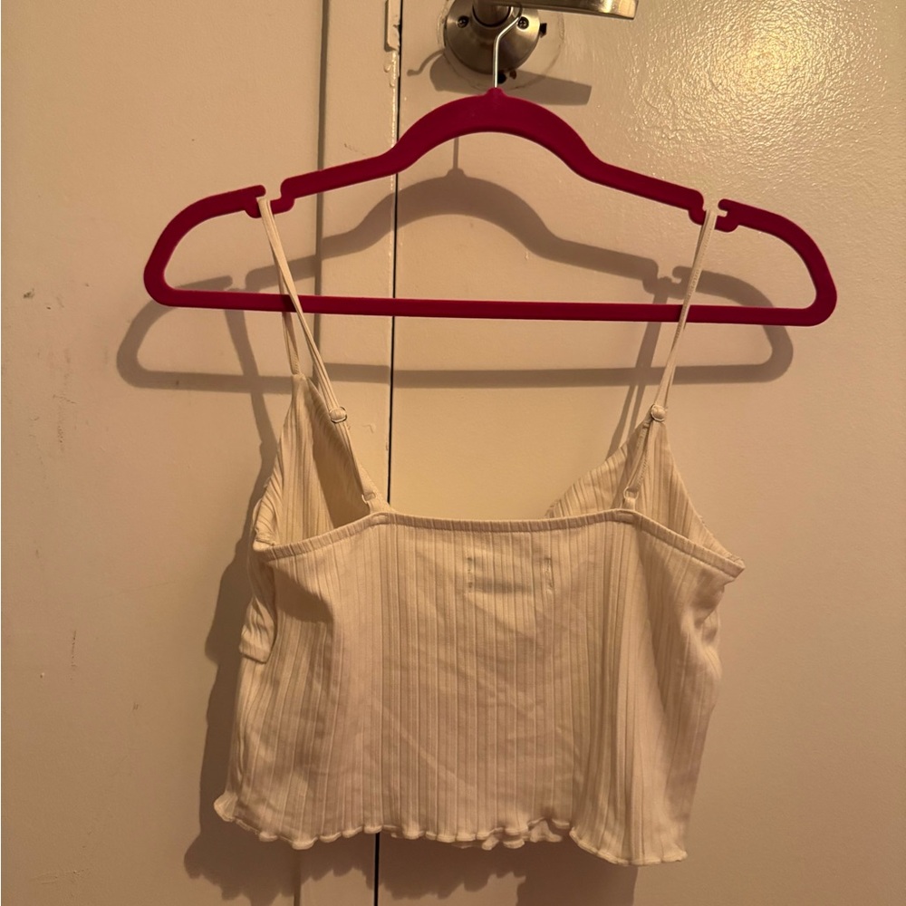 Cream Ribbed Tank Top - Picture 2 of 2